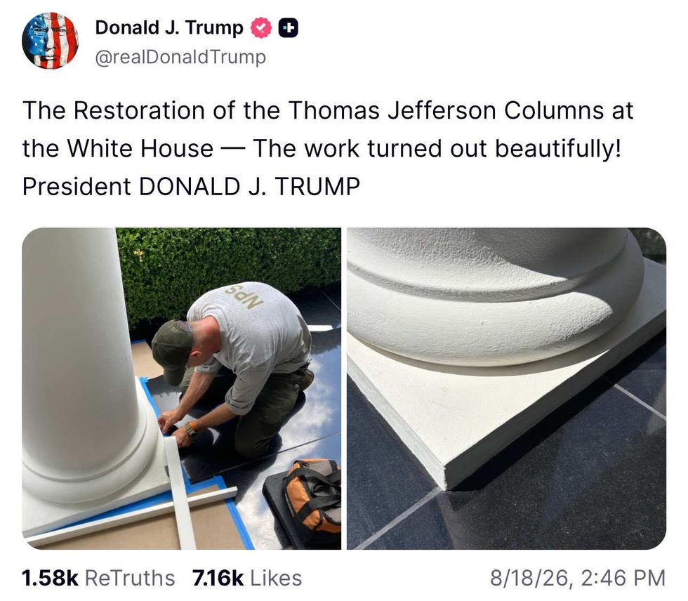 Screenshot of Donald Trump's post