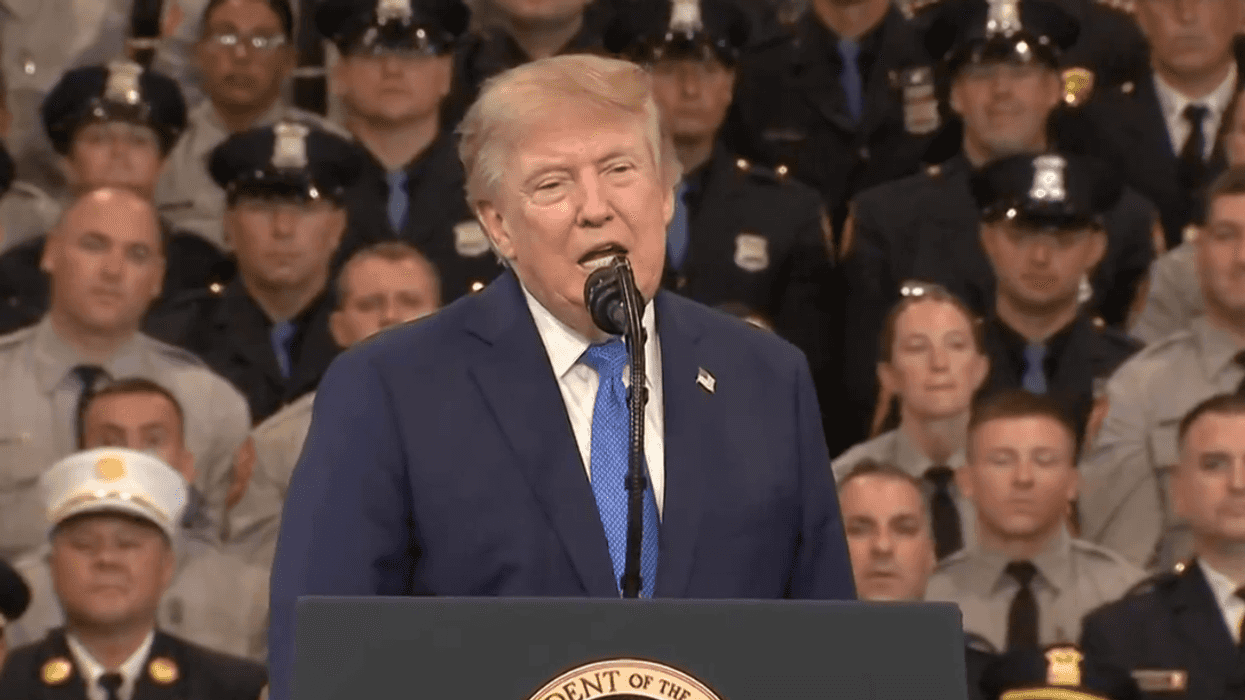 Screenshot of Donald Trump speaking at rally