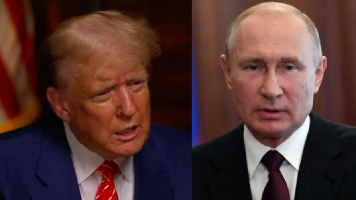 Screenshot of Donald Trump; Vladimir Putin