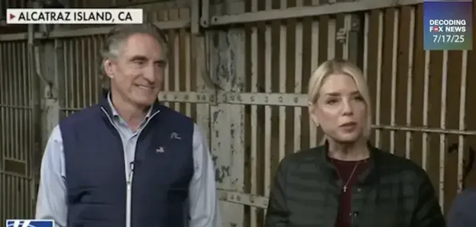 Screenshot of Doug Burgum and Pam Bondi