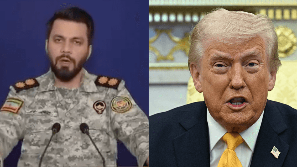 Screenshot of Ebrahim Zolfaghari; Donald Trump