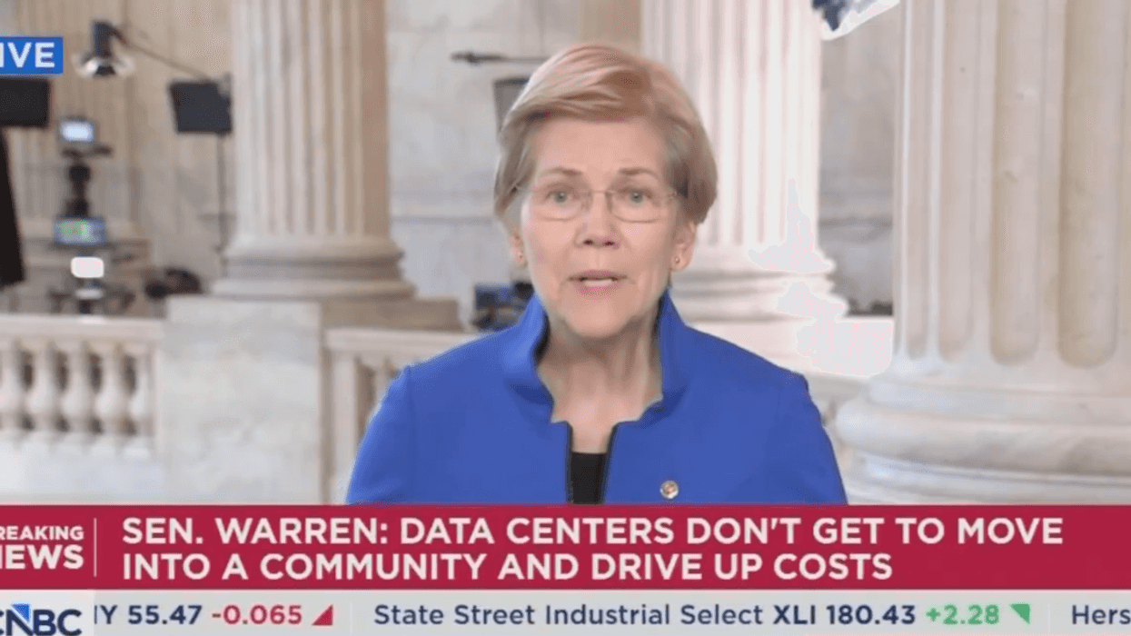 Screenshot of Elizabeth Warren