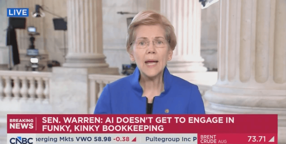 Screenshot of Elizabeth Warren