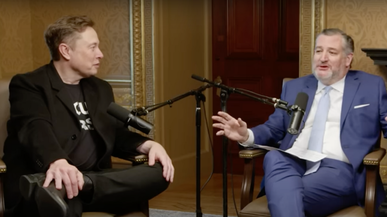 Screenshot of Elon Musk and Ted Cruz