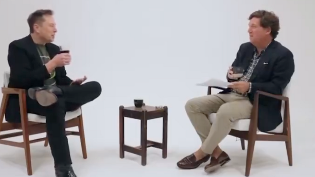 Screenshot of Elon Musk and Tucker Carlson