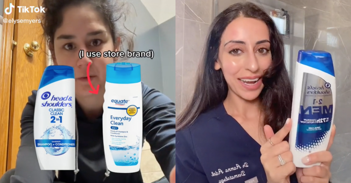 Screenshot of Elyse Meyers; Screenshot of dermatologist