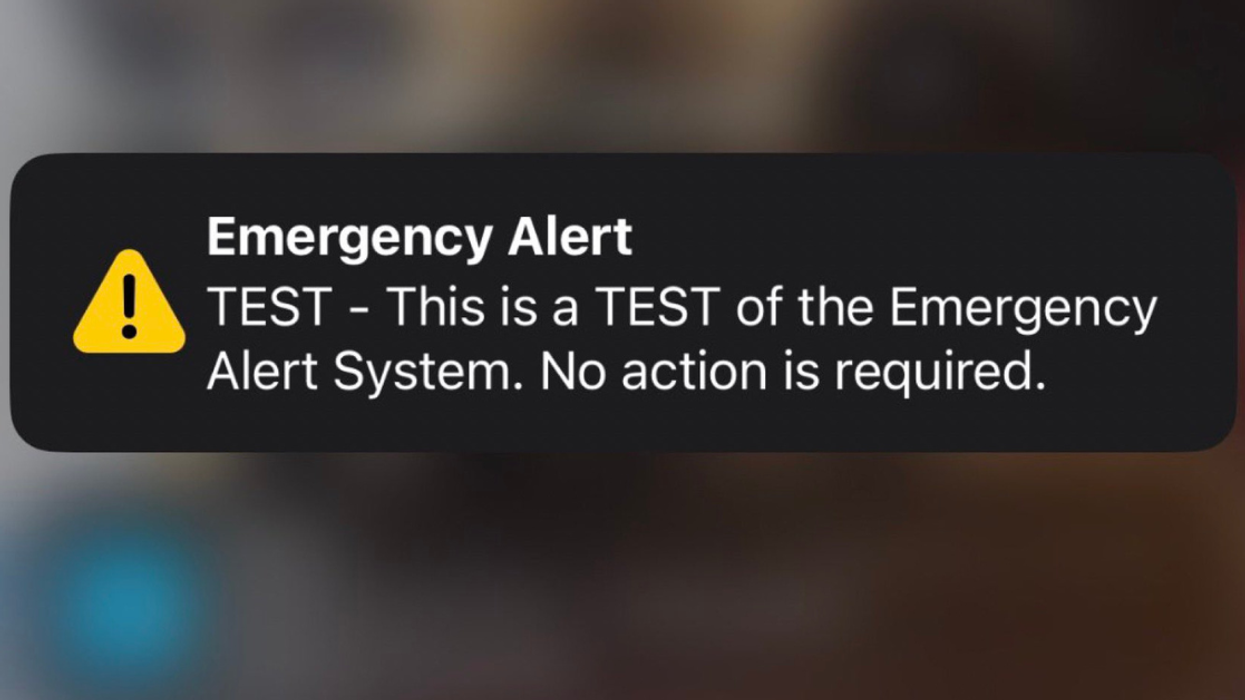 Screenshot of emergency alert on phone