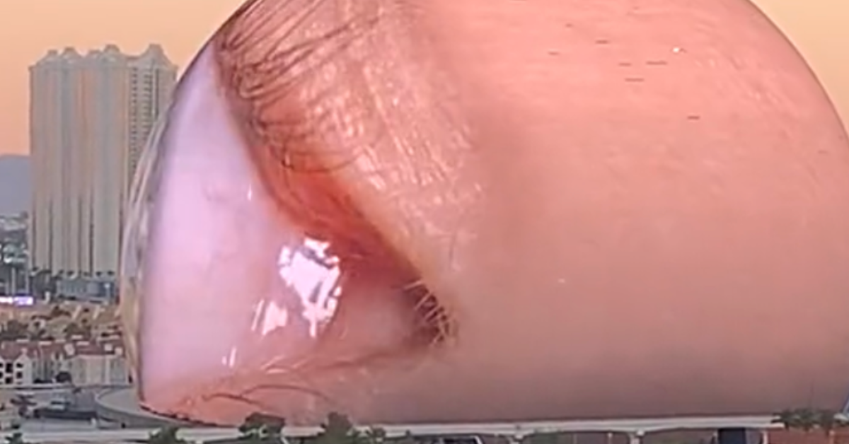 Screenshot of eyeball on The Sphere