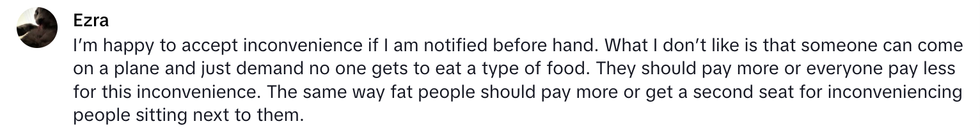 Screenshot of @ezra119's post