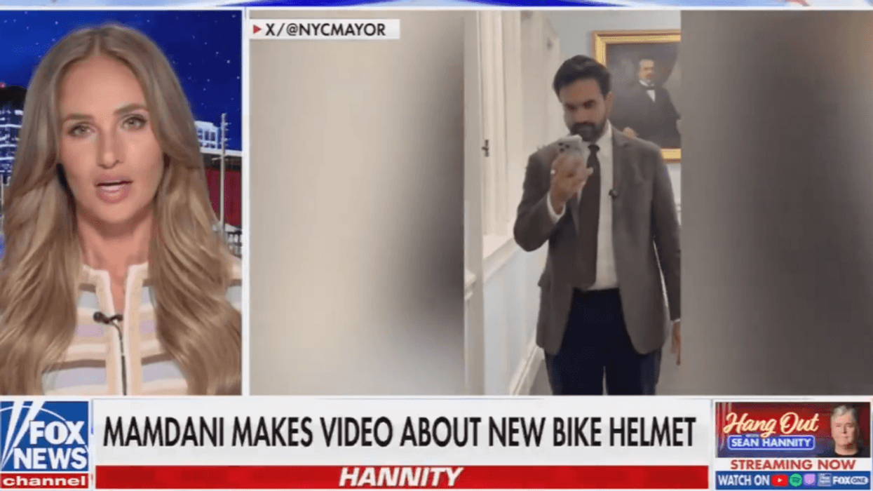 Screenshot of Fox News discussing Zohran Mamdani's bike safety video