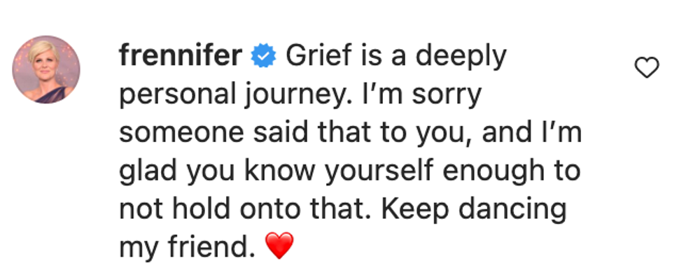 Screenshot of @frennifer's post on Instagram