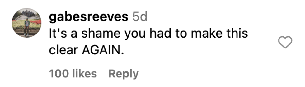 Screenshot of @gabesreeves' post