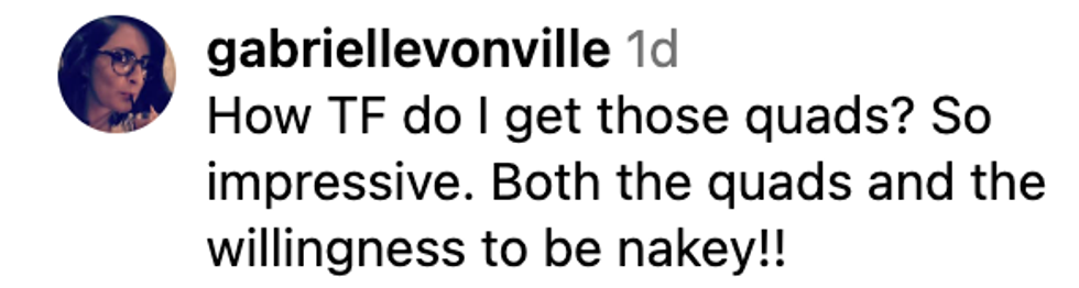 Screenshot of @gabriellevonville's post