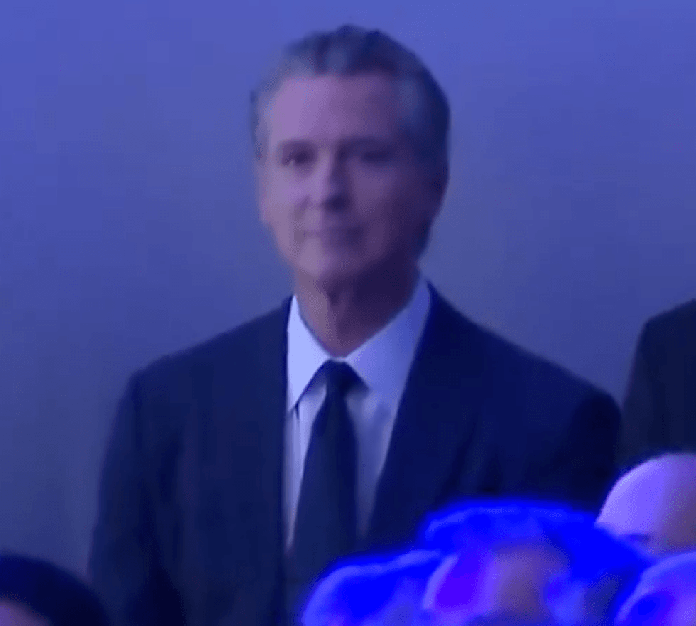 Screenshot of Gavin Newsom