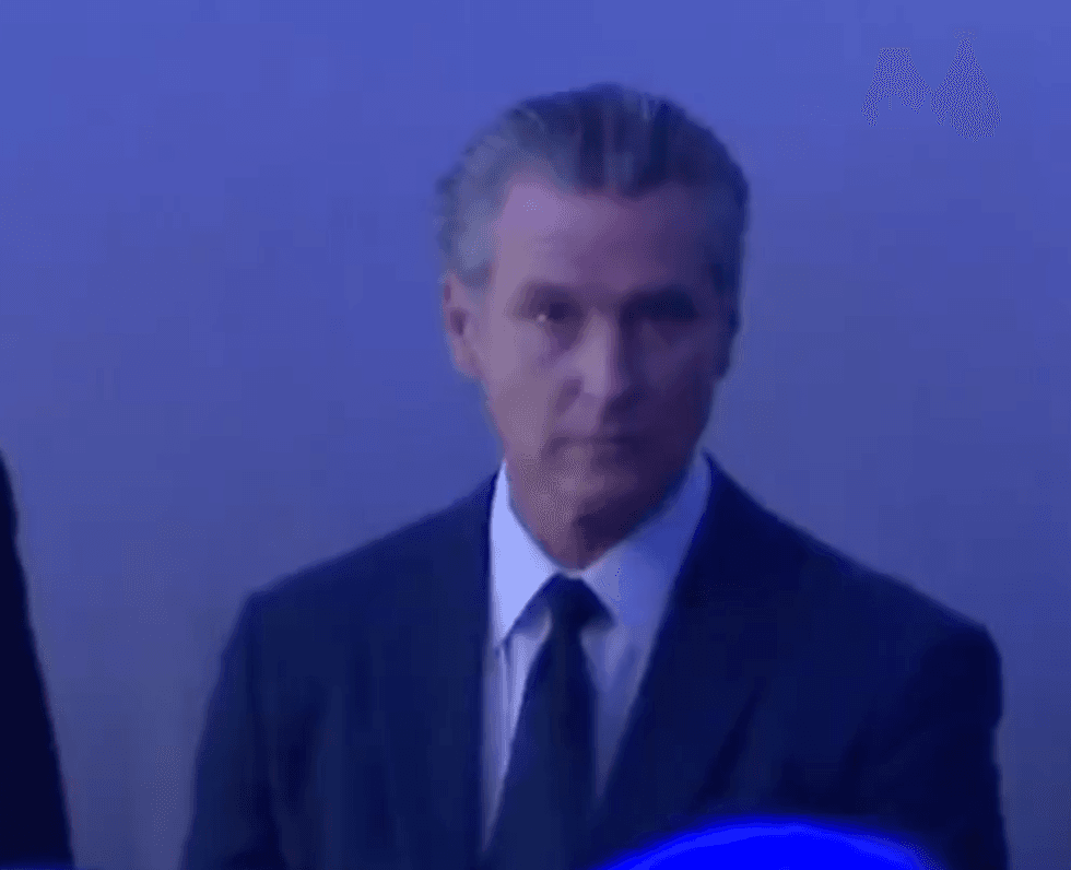 Screenshot of Gavin Newsom