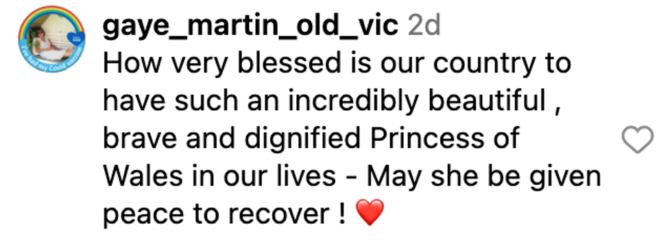 Screenshot of @gaye_martin_old_vic's post