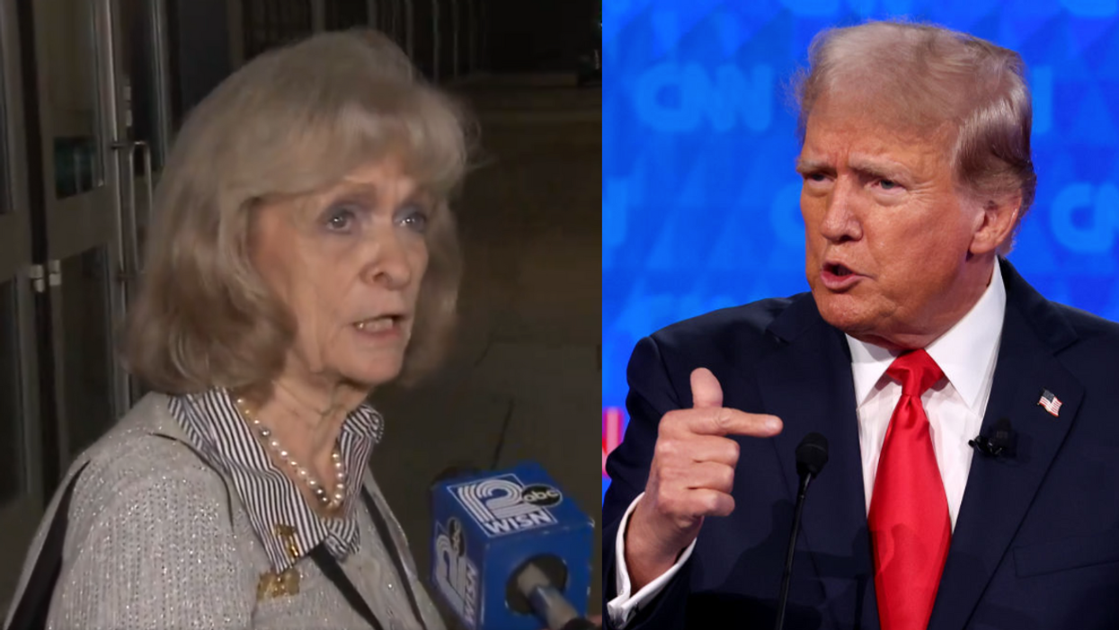 Screenshot of Gayle Ruzicka; Donald Trump