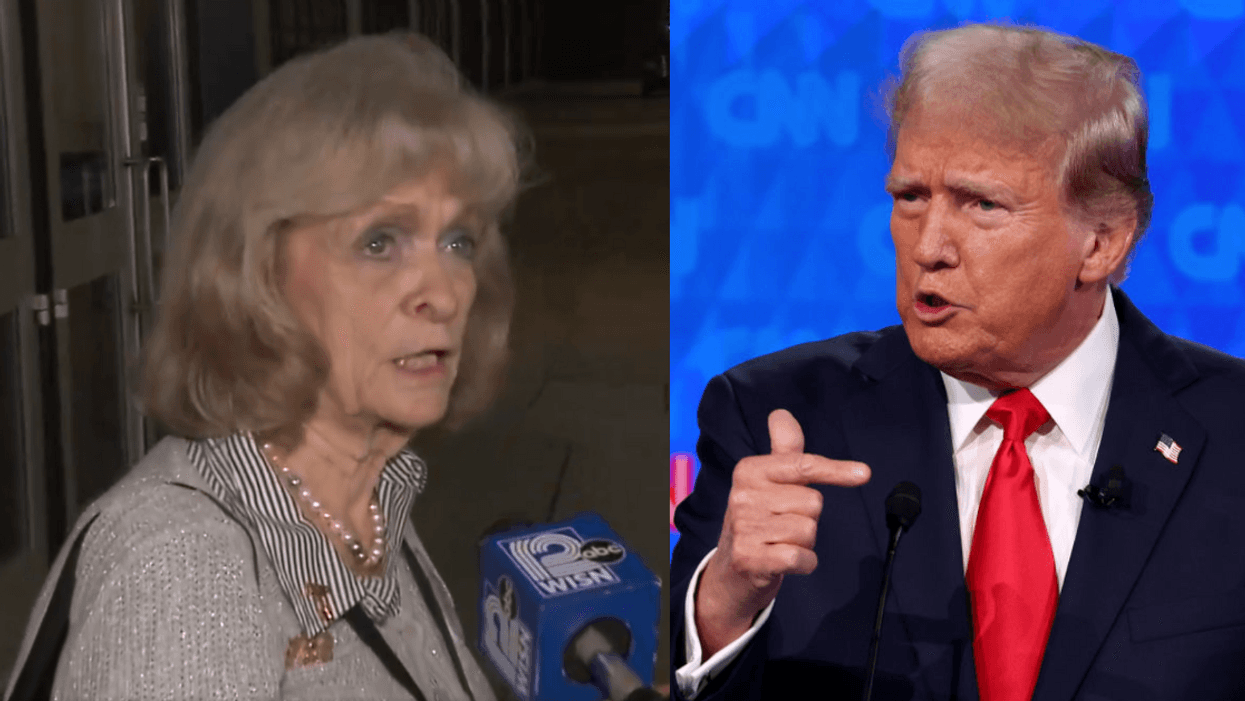 Screenshot of Gayle Ruzicka; Donald Trump