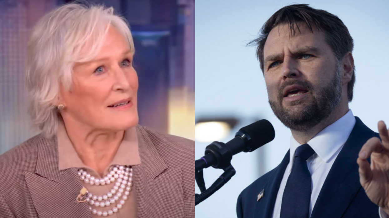 Screenshot of Glenn Close; J.D. Vance
