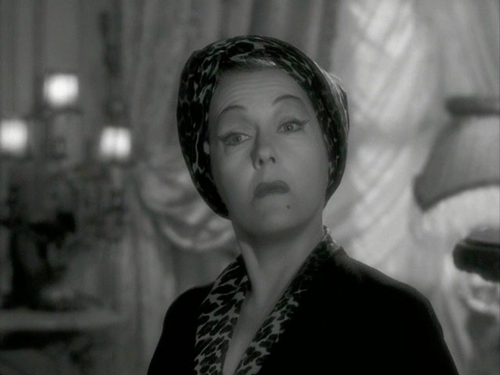 Screenshot of Gloria Swanson as Norma Desmond from "Sunset Boulevard"