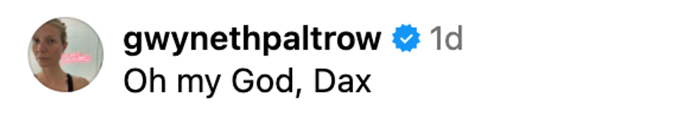 Screenshot of @gwynethpaltrow's post