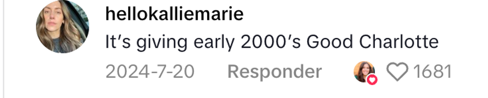 Screenshot of @hellokalliemarie's post