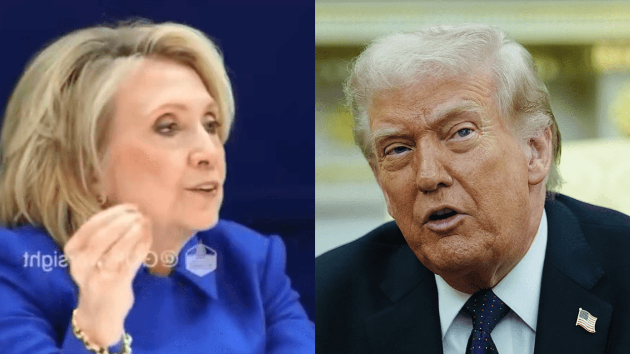 Screenshot of Hillary Clinton; Donald Trump