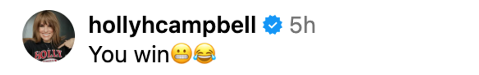 Screenshot of @hollyhcampbell's post