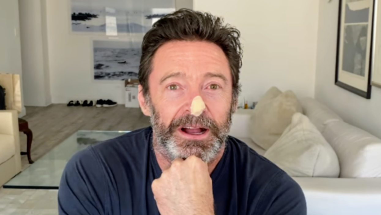 screenshot of Hugh Jackman's Instagram Reel from his home