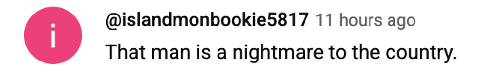 Screenshot of @islandmonbookie5817's post