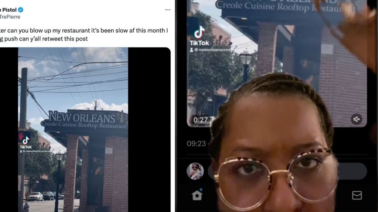 Screenshot of @iTrePierre's tweet; Screenshot of @bodacious_bobo/TikTok