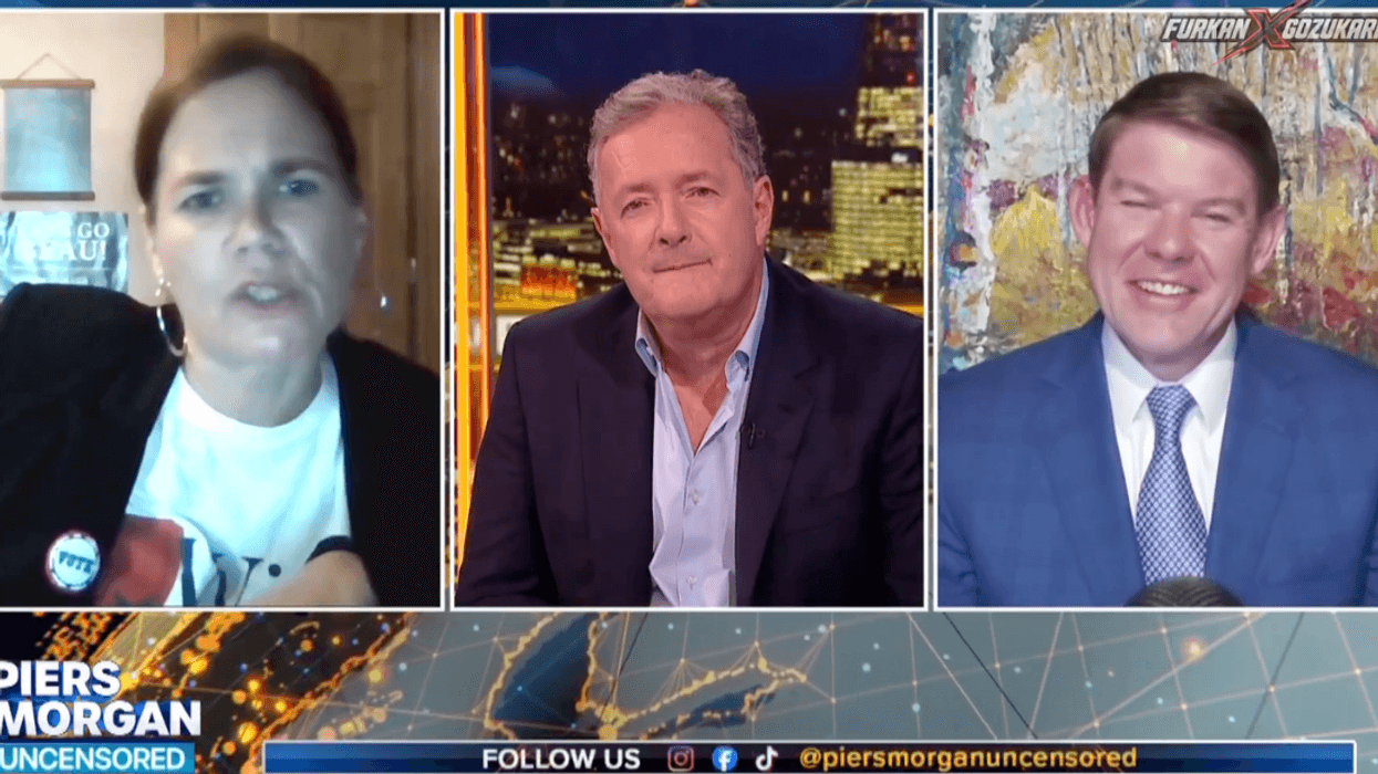Screenshot of Jaime West addressing Piers Morgan