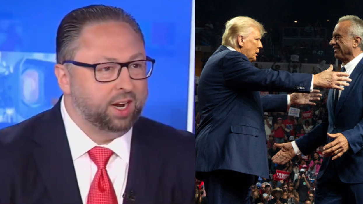 Screenshot of Jason Miller; Donald Trump and Robert F. Kennedy Jr.