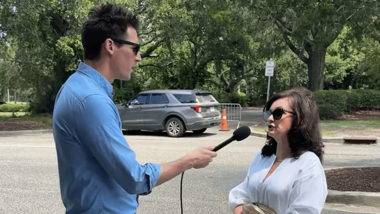 Screenshot of Jason Selvig speaking with Trump supporter