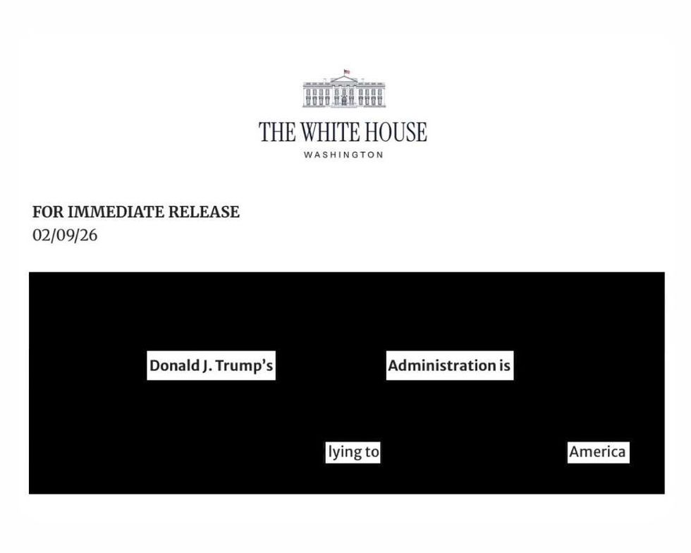 Screenshot of JB Pritzker's altered version of White House release