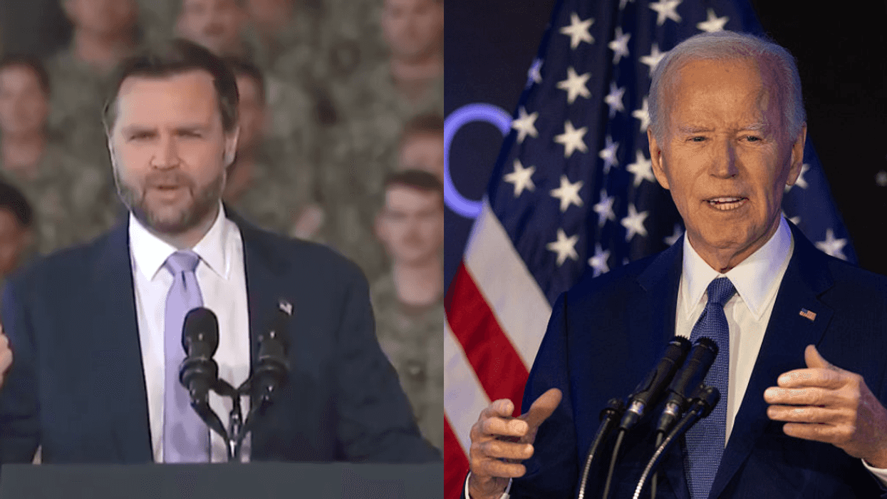 Screenshot of JD Vance; Joe Biden
