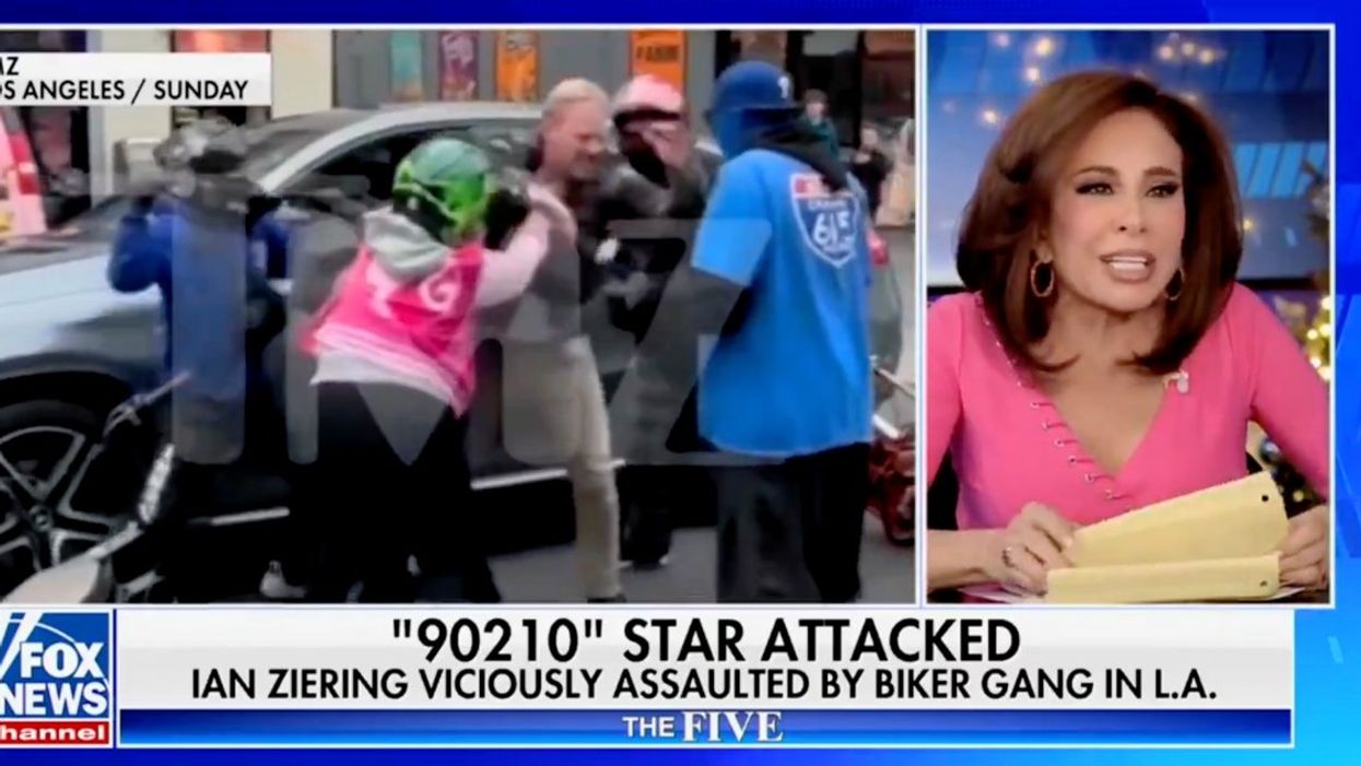 Screenshot of Jeanine Pirro discussing the biker brawl