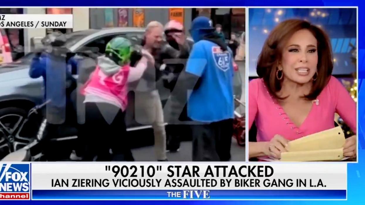 Screenshot of Jeanine Pirro discussing the biker brawl