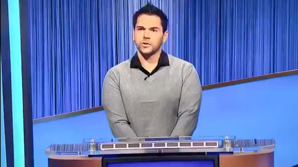 Screenshot of "Jeopardy!" contestant Cris Pannullo