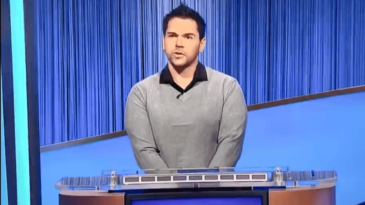 Screenshot of "Jeopardy!" contestant Cris Pannullo