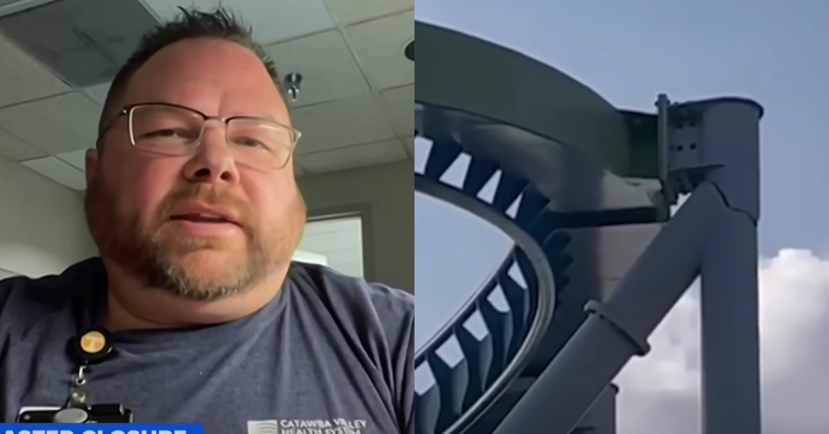 Screenshot of Jeremy Wagner; Screenshot of crack in support beam