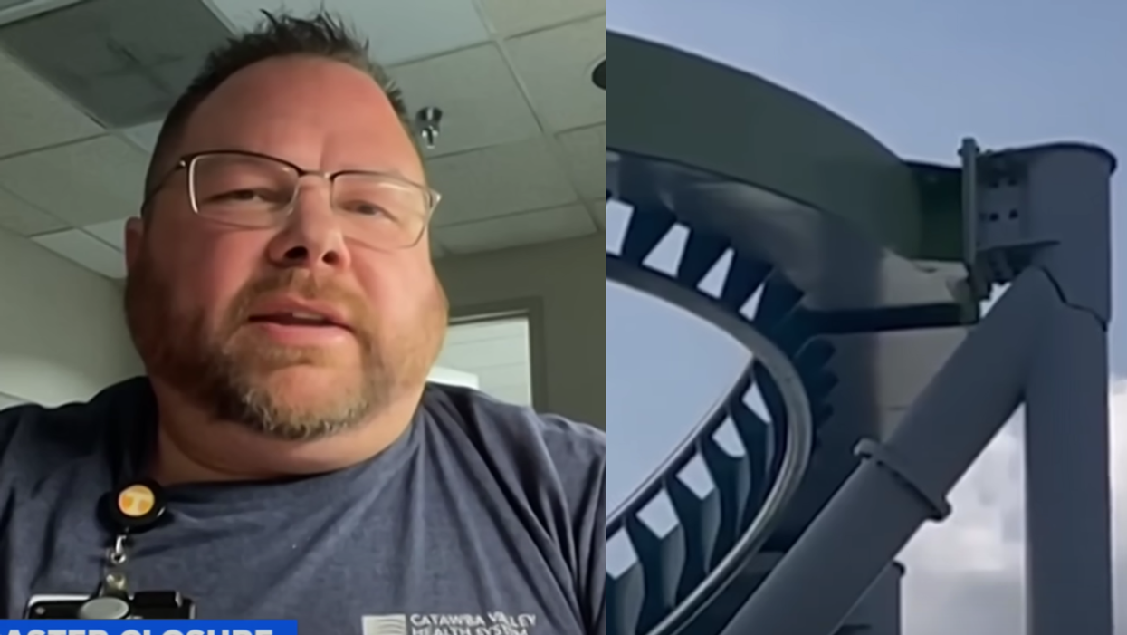 Screenshot of Jeremy Wagner; Screenshot of crack in support beam