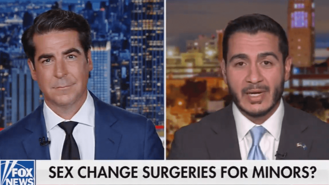 Screenshot of Jesse Watters and Abdul El-Sayed