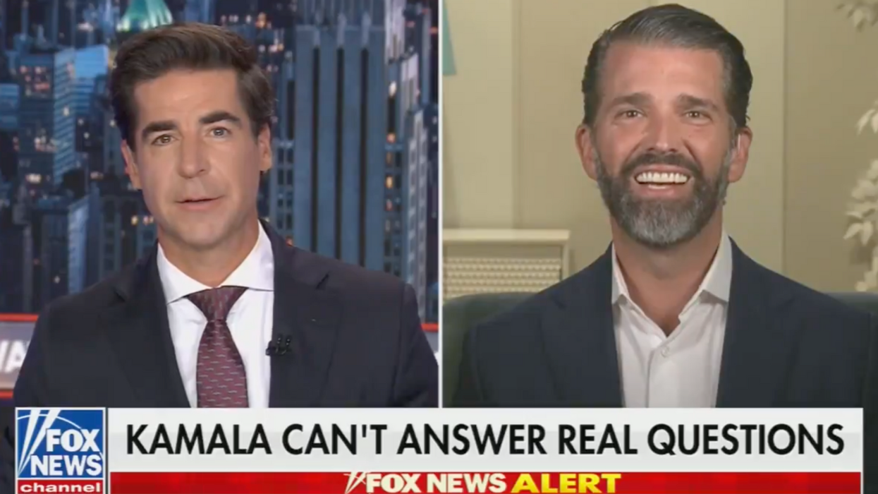 Screenshot of Jesse Watters and Donald Trump Jr.