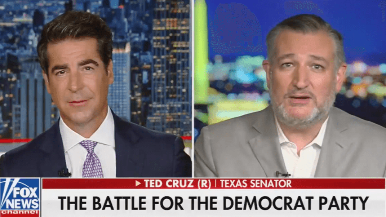 Screenshot of Jesse Watters and Ted Cruz