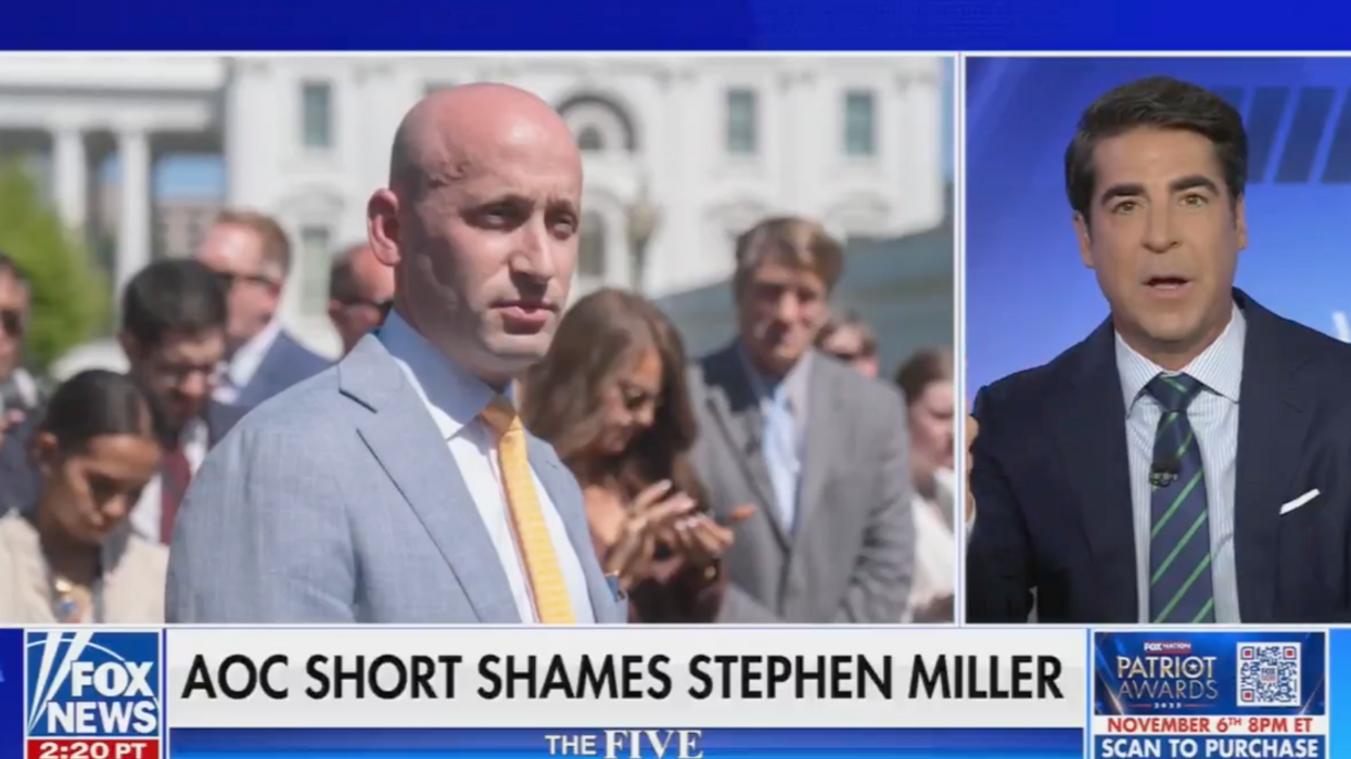 Screenshot of Jesse Watters discussing Stephen Miller