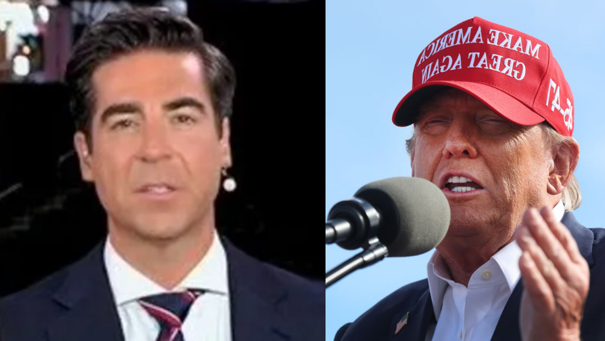 Screenshot of Jesse Watters; Donald Trump