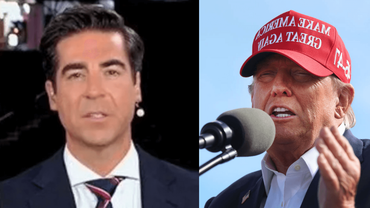 Screenshot of Jesse Watters; Donald Trump