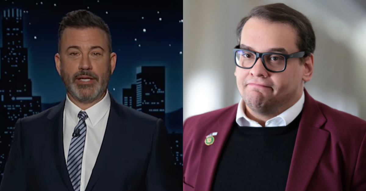 Screenshot of Jimmy Kimmel; George Santos