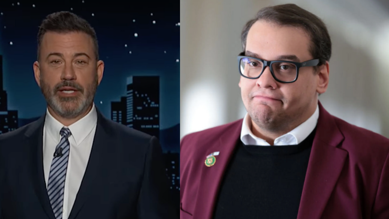 Screenshot of Jimmy Kimmel; George Santos